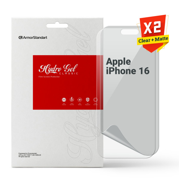 Фото - Захисна плівка для смартфону Armorstandart Clear + Matte for Apple iPhone 16 (ARM80698) Фото - Захисна плівка для смартфону Armorstandart Clear + Matte for Apple iPhone 16 (ARM80698)