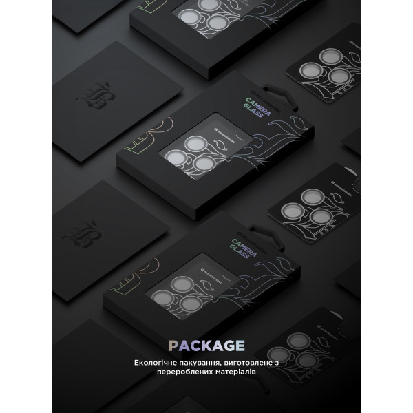 Фото - Захисне скло для смартфону Armorstandart для камери Supreme Black Icon for iPhone 14 Pro/14 Pro Max Silver (ARM76597)
