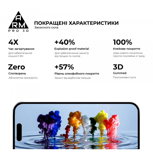 Фото - Захисне скло для смартфону Armorstandart Pro 3D for Apple iPhone 16 Black (ARM78032)