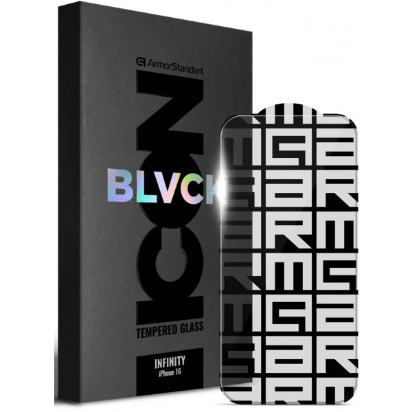 Фото - Захисне скло для смартфону Armorstandart Infinity Black Icon 2.75D for Apple iPhone 16 (ARM80299)