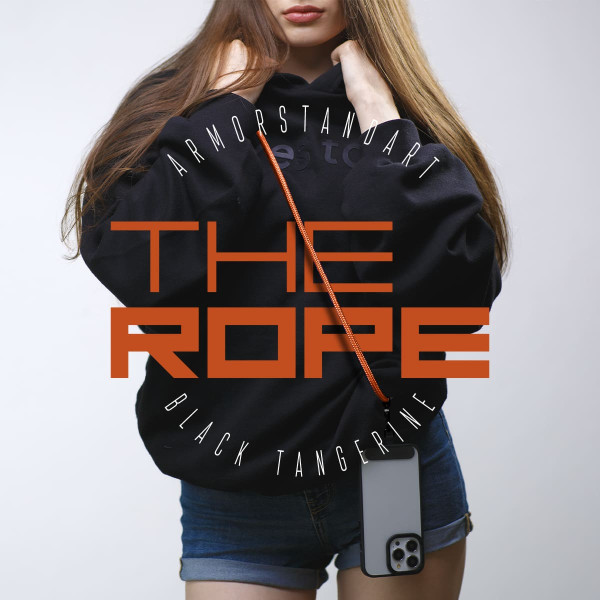 Фото - Ремінець для смартфону Armorstandart Rope Black Tangerine with Dark holder (ARM76094)