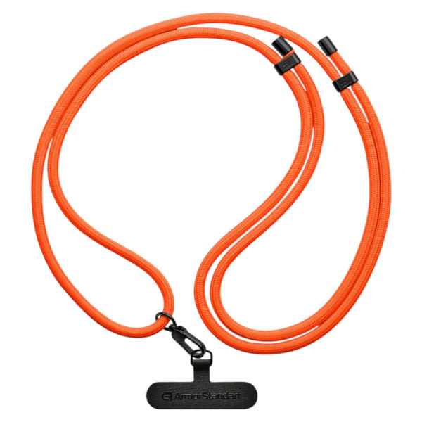 Фото - Ремінець для смартфону Armorstandart Rope Black Tangerine with Dark holder (ARM76094) Фото - Ремінець для смартфону Armorstandart Rope Black Tangerine with Dark holder (ARM76094)