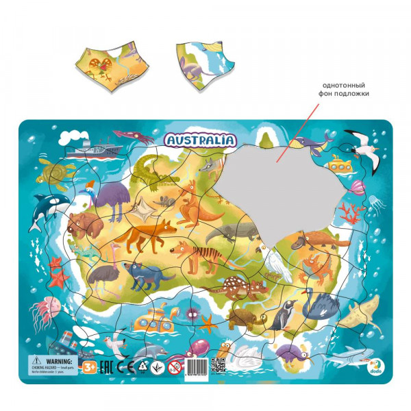 Фото - Пазлы (5-7 лет) Dodo з рамкою  Австралія (R300179)