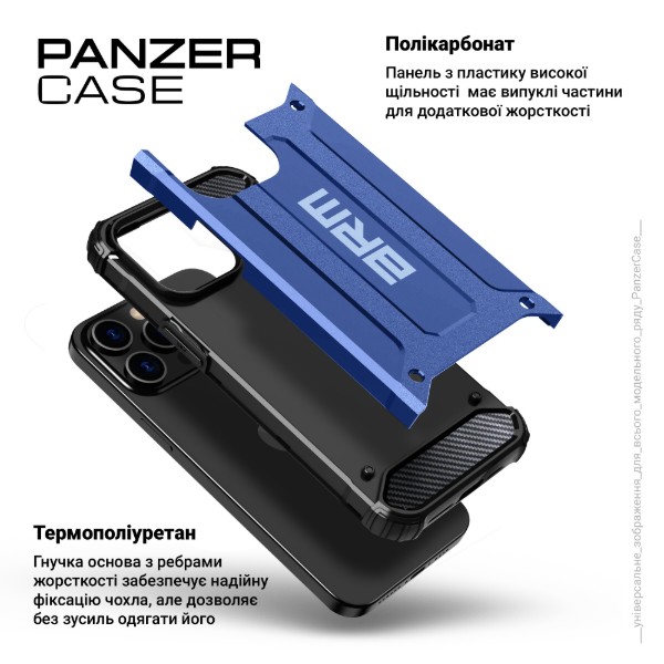Фото - Чохол для смартфону Armorstandart Panzer for Xiaomi Redmi 13 4G / Poco M6 4G Dark Blue (ARM78256)