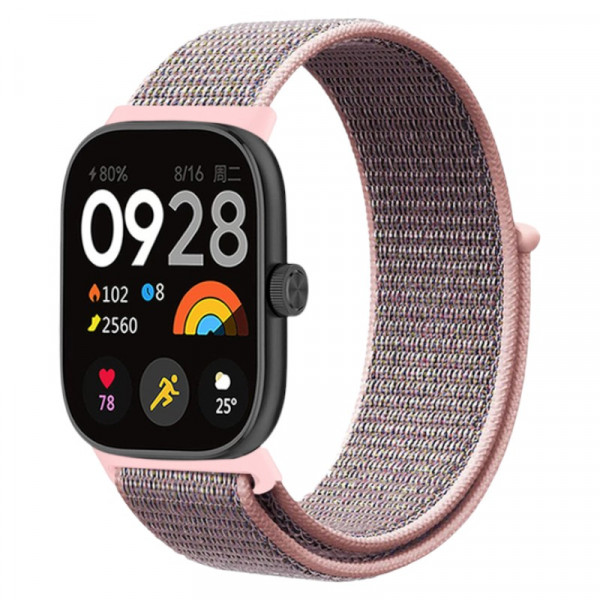 Фото - Ремінець для фітнес-браслета Armorstandart for Xiaomi Mi Band 9 Pro / 8 Pro / Redmi Watch 4 / Redmi Watch 5 Grey / Pink (ARM82308)
