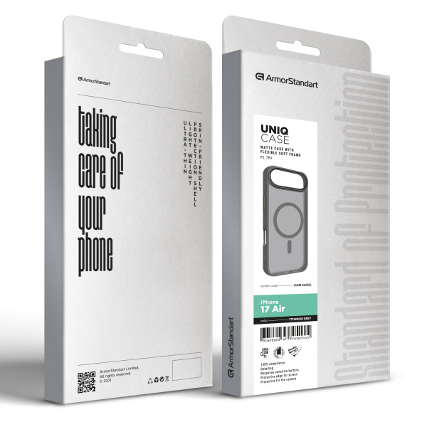 Фото - Чохол для смартфону Armorstandart Uniq MagCase for Apple iPhone 17 Air Titanium Grey (ARM86280)