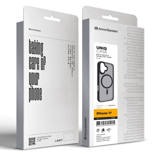 Фото - Чохол для смартфону Armorstandart Uniq MagCase for Apple iPhone 17 Black (ARM86261)