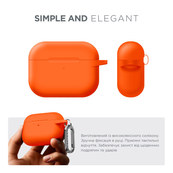 Фото - Чохол для навушників Armorstandart Hang Case for Apple AirPods Pro 3 Orange (ARM88278)