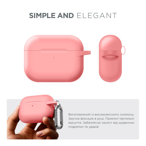 Фото - Чохол для навушників Armorstandart Hang Case for Apple AirPods Pro 3 Pink (ARM88280)