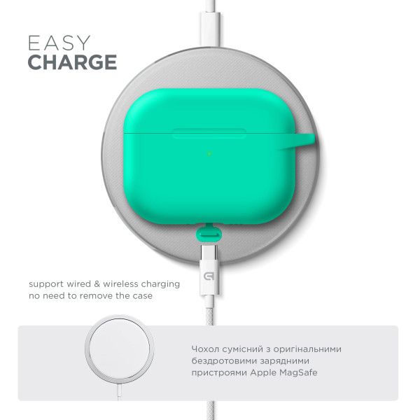 Фото - Чохол для навушників Armorstandart Hang Case for Apple AirPods Pro 2 Mint Green (ARM68589)