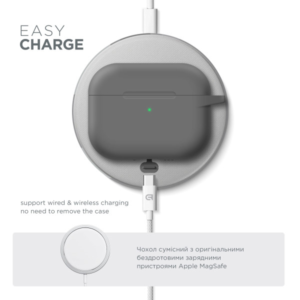 Фото - Чехол для наушников Armorstandart Hang Case for Apple AirPods Pro 3 Advanced ash (ARM88270)