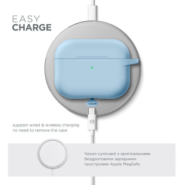Фото - Чохол для навушників Armorstandart Hang Case for Apple AirPods Pro 3 Light Blue (ARM88313)
