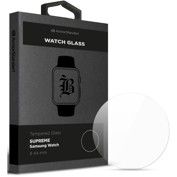 Фото - Защитное стекло для смарт-часов Armorstandart Supreme Black Icon for Samsung Watch 8 44 mm (ARM88139)