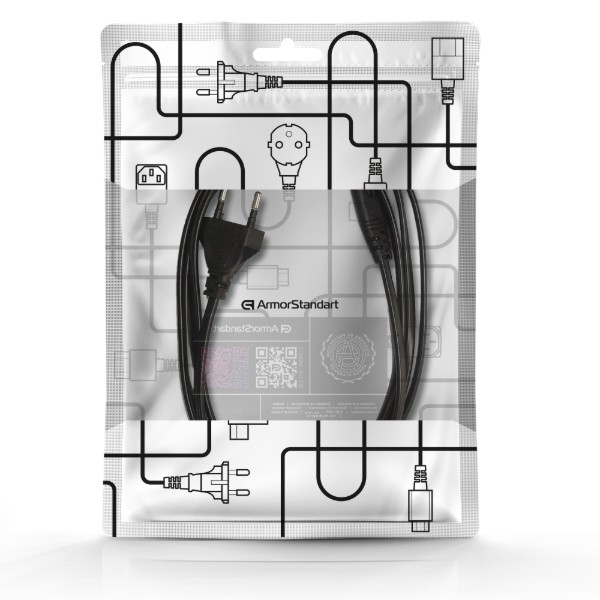 Фото - Кабель питания Armorstandart CEE 7/16 - С7 1.8м black (ARM73123)