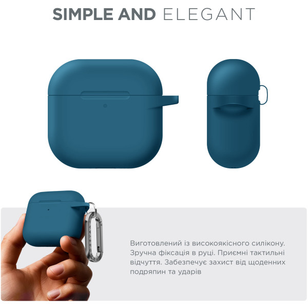Фото - Уцінка - Чохол для навушників Armorstandart Hang Case for Apple AirPods 4 Lake Blue (ARM81281)