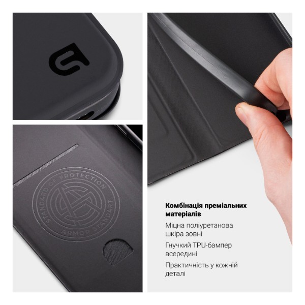 Фото - Чохол для смартфону
 Armorstandart OneFold Case for Apple iPhone 13 Pro Black (ARM69252)