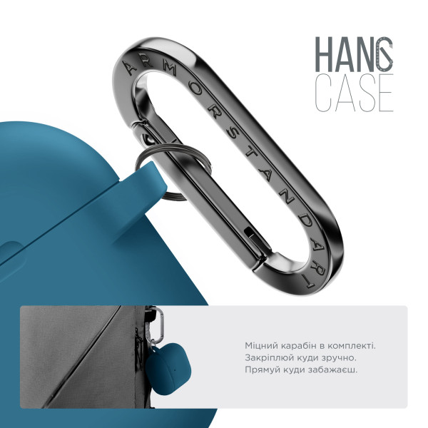 Фото - Уцінка - Чохол для навушників Armorstandart Hang Case for Apple AirPods 4 Lake Blue (ARM81281)