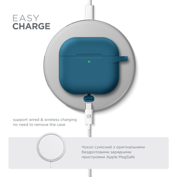 Фото - Уцінка - Чохол для навушників Armorstandart Hang Case for Apple AirPods 4 Lake Blue (ARM81281)