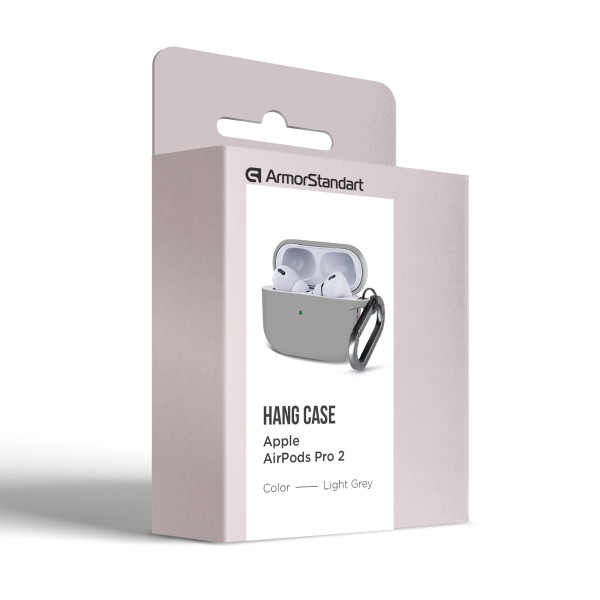 Фото - Чехол для наушников Armorstandart Hang Case for Apple AirPods Pro 2 Light Grey (ARM68587)