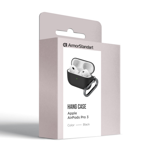 Фото - Чохол для навушників Armorstandart Hang Case for Apple AirPods Pro 3 Black (ARM88271)