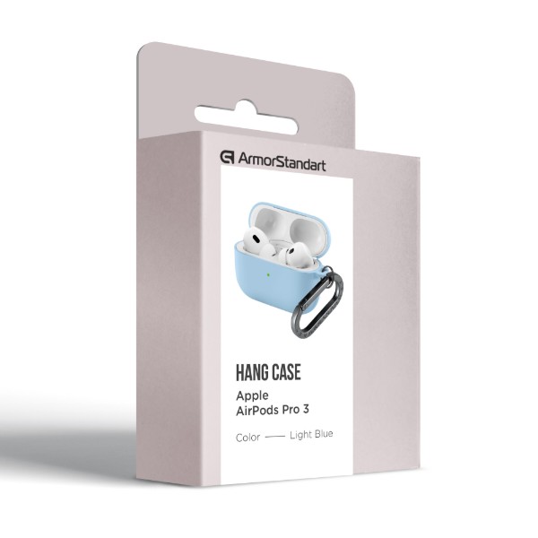 Фото - Чохол для навушників Armorstandart Hang Case for Apple AirPods Pro 3 Light Blue (ARM88313)