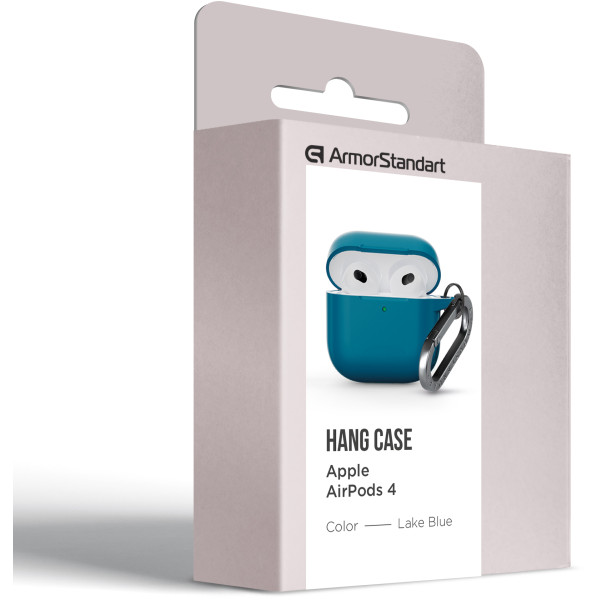 Фото - Уцінка - Чохол для навушників Armorstandart Hang Case for Apple AirPods 4 Lake Blue (ARM81281)