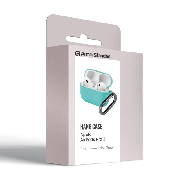 Фото - Чохол для навушників Armorstandart Hang Case for Apple AirPods Pro 3 Mint Green (ARM88277)