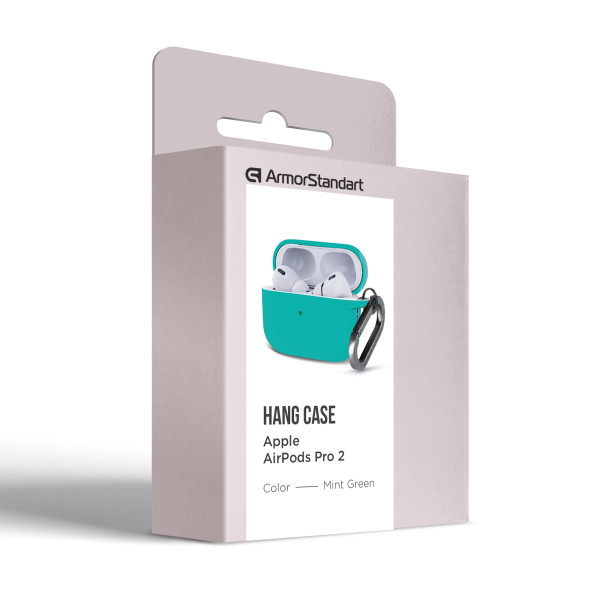 Фото - Чохол для навушників Armorstandart Hang Case for Apple AirPods Pro 2 Mint Green (ARM68589)