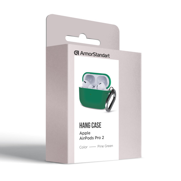 Фото - Чохол для навушників Armorstandart Hang Case for Apple AirPods Pro 2 Pine Green (ARM68590)