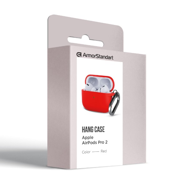 Фото - Чохол для навушників Armorstandart Hang Case for Apple AirPods Pro 2 Red (ARM68597)