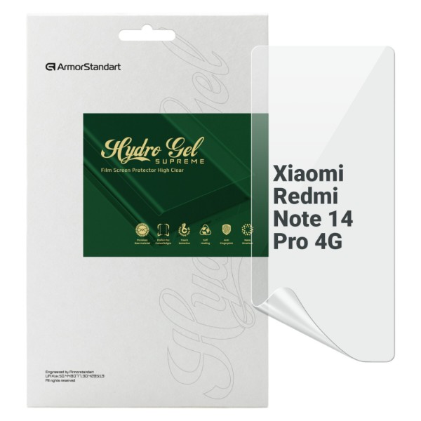 Фото - Захисна плівка для смартфону Armorstandart Supreme for Xiaomi Redmi Note 14 Pro 4G (ARM83432) Фото - Захисна плівка для смартфону Armorstandart Supreme for Xiaomi Redmi Note 14 Pro 4G (ARM83432)