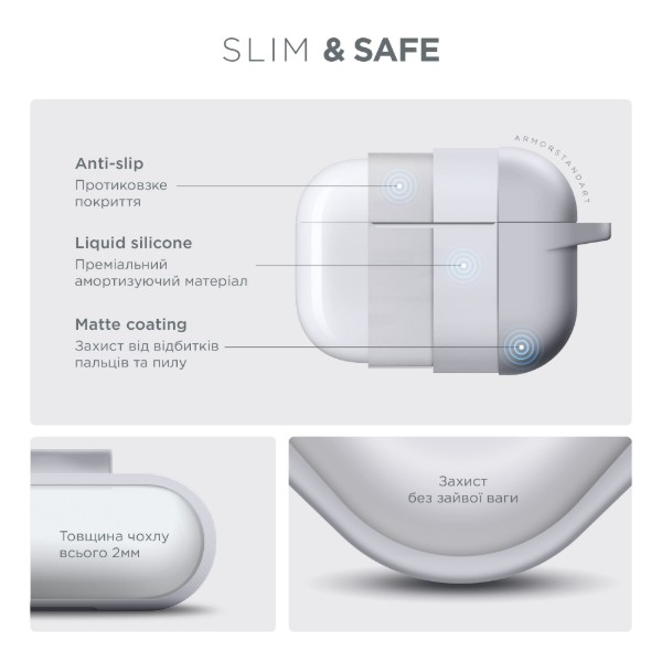 Фото - Чохол для навушників Armorstandart Hang Case для Apple Airpods Pro White (ARM56071)