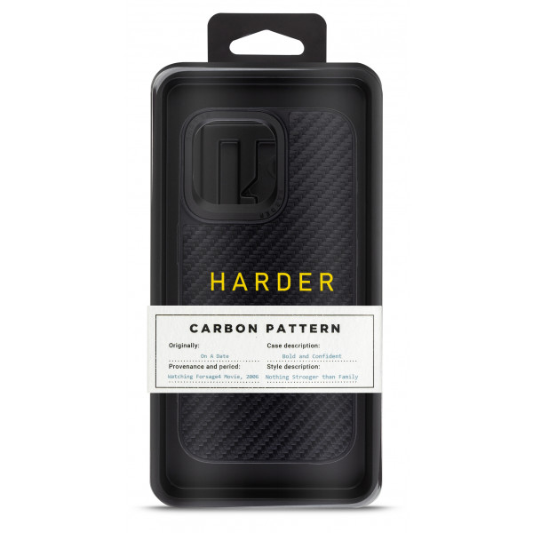 Фото - Чохол для смартфону Harder Carbon Pattern for Apple iPhone 15 Pro Black (ARM76777)
