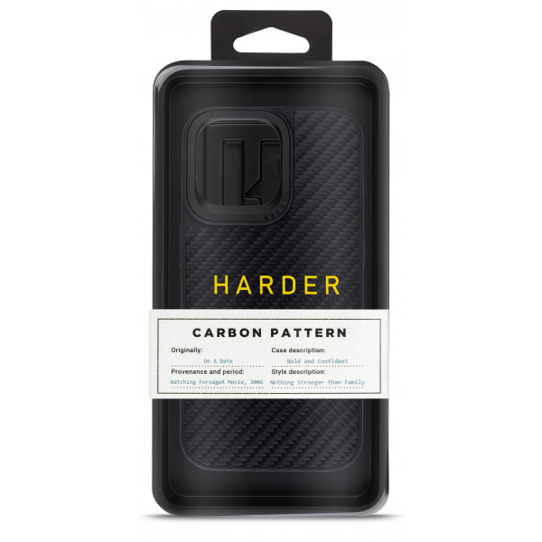 Фото - Чохол для смартфону Harder Carbon Pattern for Apple iPhone 15 Pro Max Black (ARM76778)