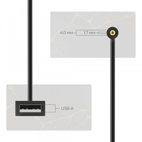 Фото - Кабель USB - DC Armorstandart USB - DC 4.0x1.7 12V 0.8 м (ARM79301)