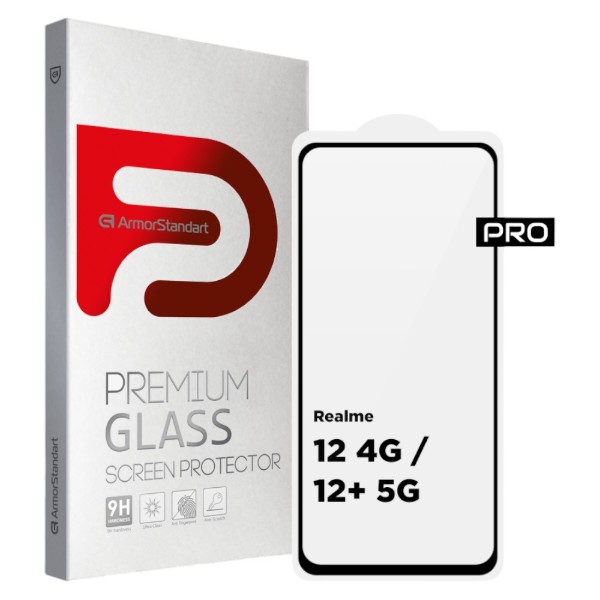 Фото - Захисне скло для смартфону Armorstandart Pro for Realme 12 4G / 12+ 5G Black (ARM79954)