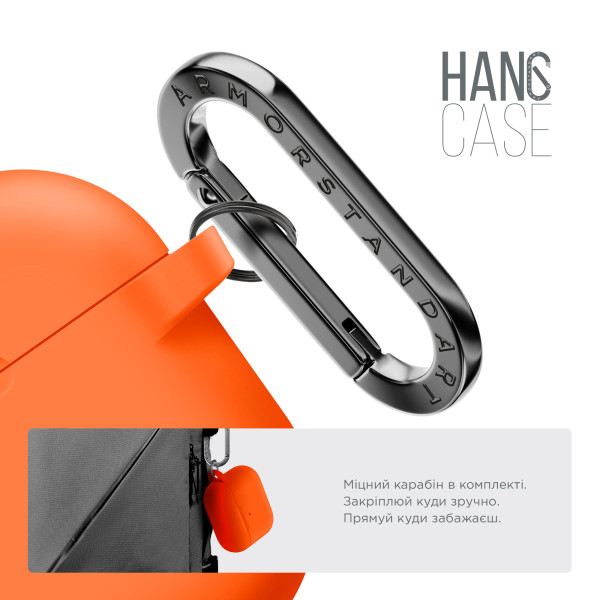 Фото - Чохол для навушників Armorstandart Hang Case for Apple AirPods Pro 3 Orange (ARM88278)