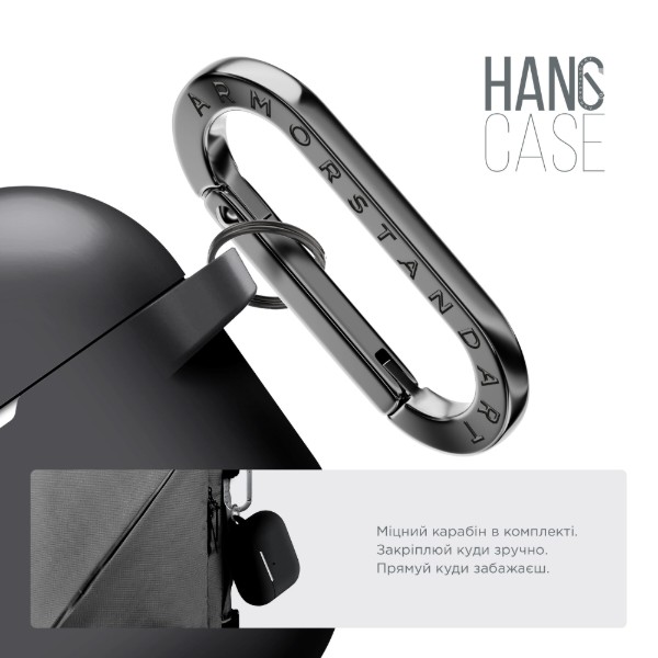 Фото - Чохол для навушників Armorstandart Hang Case для Apple Airpods Pro Black (ARM56055)
