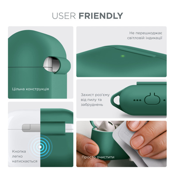 Фото - Чохол для навушників Armorstandart Hang Case for Apple AirPods Pro 2 Pine Green (ARM68590)