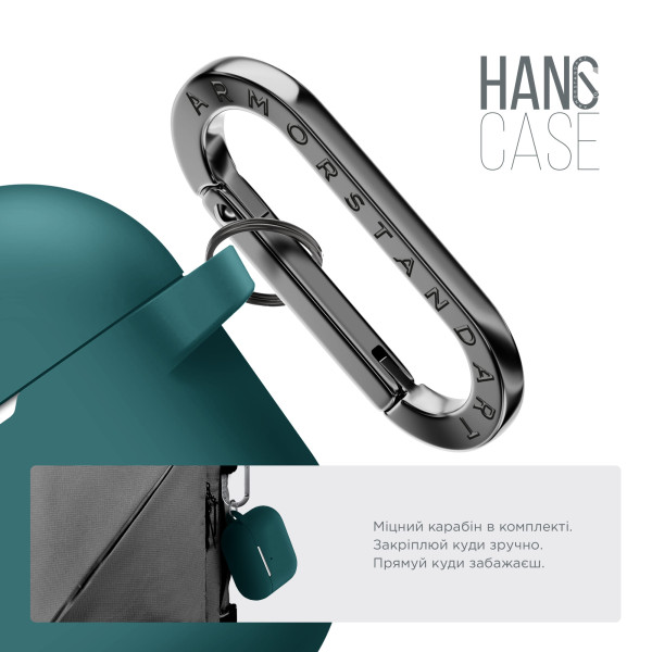 Фото - Чохол для навушників Armorstandart Hang Case for Apple Airpods Pro Atrovirens (ARM56101)