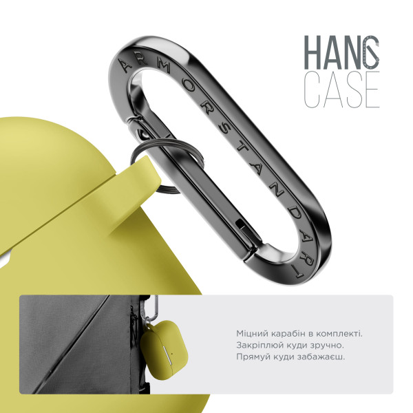 Фото - Чохол для навушників Armorstandart Hang Case for Apple Airpods Pro Yellow (ARM56072)