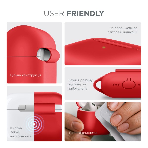 Фото - Чохол для навушників Armorstandart Hang Case for Apple AirPods Pro 2 Red (ARM68597)