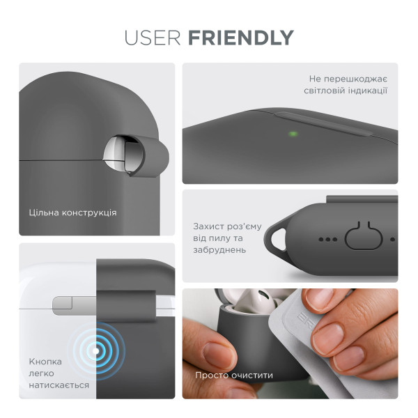 Фото - Чехол для наушников Armorstandart Hang Case for Apple AirPods Pro 3 Advanced ash (ARM88270)