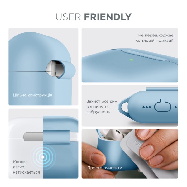 Фото - Чохол для навушників Armorstandart Hang Case for Apple AirPods Pro 3 Light Blue (ARM88313)