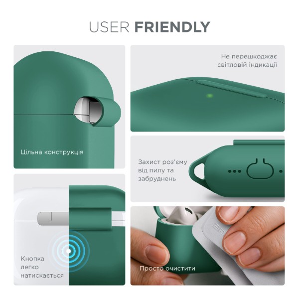 Фото - Чехол для наушников Armorstandart Hang Case for Apple AirPods Pro 3 Needle Green (ARM88279)
