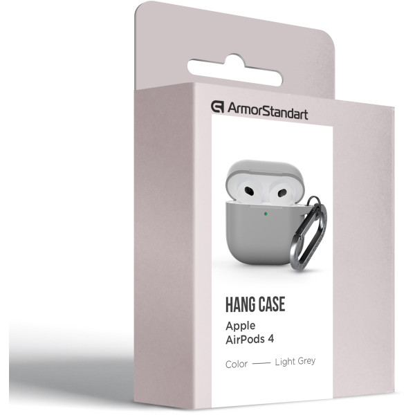 Фото - Чехол для наушников Armorstandart Hang Case for Apple AirPods 4 Light Grey (ARM81284)