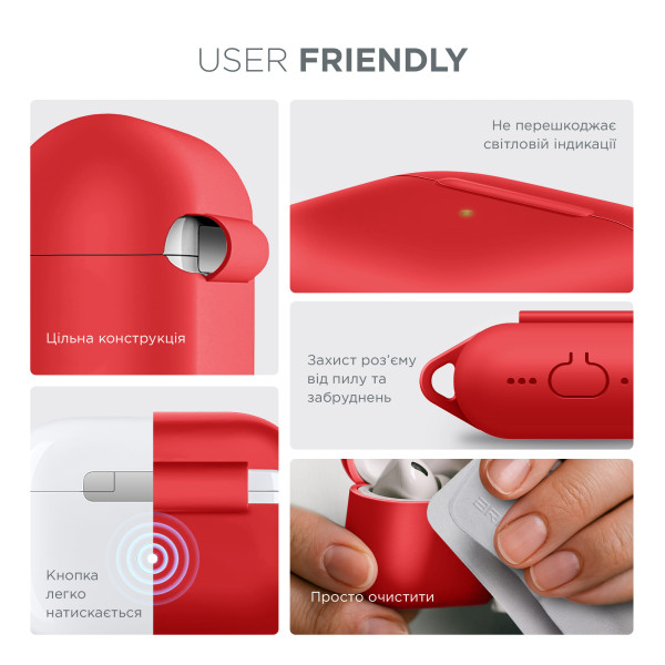 Фото - Чохол для навушників Armorstandart Hang Case for Apple AirPods Pro 3 Red (ARM88282)