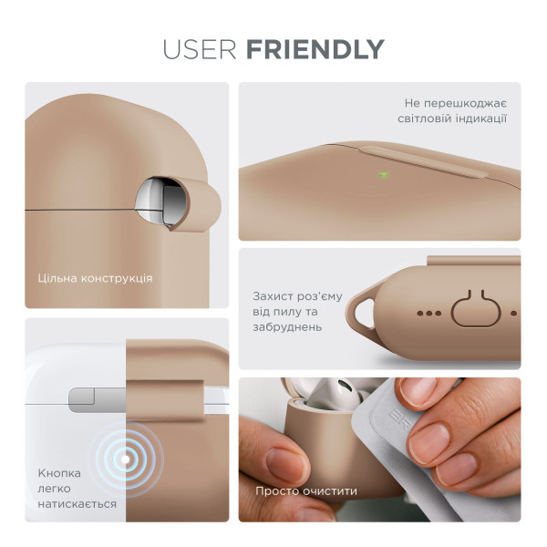 Фото - Чехол для наушников Armorstandart Hang Case for Apple AirPods Pro 3 Pink Sand (ARM88314)