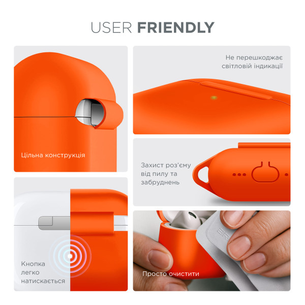 Фото - Чохол для навушників Armorstandart Hang Case for Apple AirPods Pro 3 Orange (ARM88278)