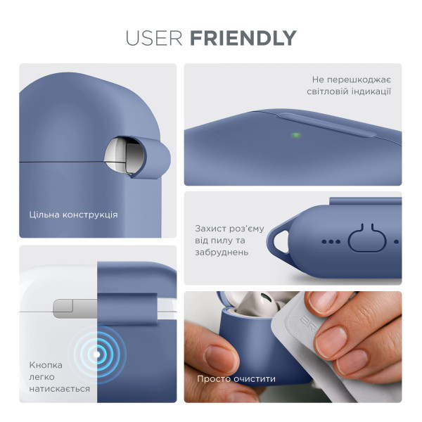 Фото - Чехол для наушников Armorstandart Hang Case for Apple AirPods Pro 2 Lavender Grey (ARM73672)